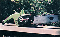 A solar-powered chain saw quietly cut all the Pratts' firewood last winter.